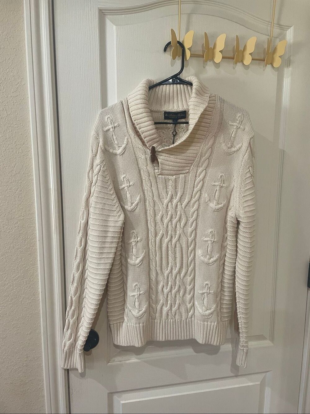Brooks Brothers Nautical Theme Cable Knit NWT Sweater Large